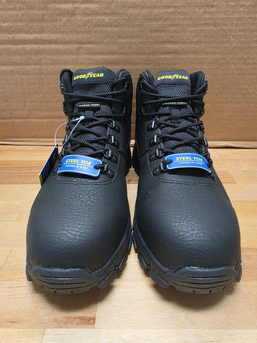 GoodYear Black Steel Toe Boots